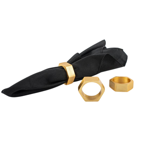 Anneaux de serviette dorés pour mariage, fête, écologiques, en stock, durables, en métal, vente en gros pour hôtel, utilisation de mariage - Product Image 4