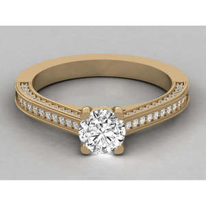 Bague pour femme en or 14 carats avec diamant solitaire cultivé en laboratoire - Product Image 2