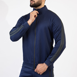 Combinaison personnalisée Thunder Track Runners avec fermeture à glissière complète Survêtements pour hommes survêtements ajustés en polaire technique avec logo personnalisé et survêtement de jogging sur le côté - Product Image 4