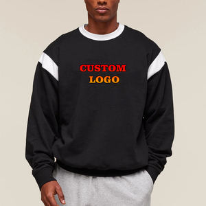 Haute qualité 100% coton polaire col rond poids lourd bloc de couleur sweat personnalisé sérigraphié logo bases sweat - Product Image 1