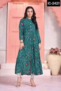 เคอร์ติสแบบดั้งเดิมสไตล์อินเดียสำหรับสุภาพสตรีชุดแฟนซี - Product Image 3