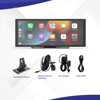 Écran tactile stéréo GPS de 10,26 pouces avec Carplay et Android Auto, caméra embarquée, autoradio portable, garantie 1 an pour voitures