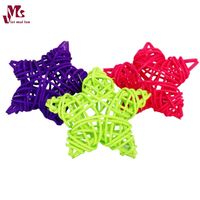 Jouet à mâcher en forme d'étoile en herbe naturelle tressée, écologique, pour petits animaux, fabriqué au Vietnam, vente en gros