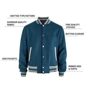 Veste universitaire coupe-vent imperméable personnalisée, élégante et fonctionnelle, coque 100% coton, options de marque personnalisées pour les détaillants en gros - Product Image 3