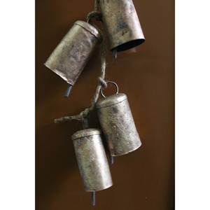 กระดิ่งเหล็กตกแต่งผนังสไตล์ชนบทแบบ Shabby Chic ขนาด 3.5 นิ้ว ผลิตจากวัสดุรีไซเคิล นำเข้าจากอินเดีย - Product Image 4