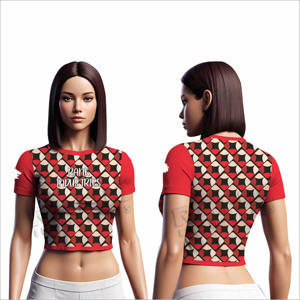 เสื้อครอปสตรีแบบแห้งเร็วเสื้อครอปของผู้หญิงเสื้อครอปเอวลอยใส่สบายดีไซน์ไม่เหมือนใคร - Product Image 2