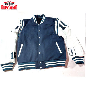 2024 chaqueta Letterman Varsity para hombre, ropa deportiva elegante, cuerpo de lana, Mangas de cuero, logotipos bordados personalizados, soporte de lona, bolsillo de PU - Product Image 3