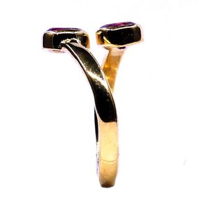 Bague de style classique en argent sterling 925 plaquée or avec tourmaline - Product Image 4