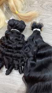 Vente en gros de cheveux vietnamiens Remy Machine à tracer les extensions de cheveux humains bouclés birmans naturels à double trame de haute qualité - Product Image 5
