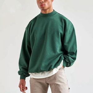 Jersey personalizado de alta calidad OEM, sudadera de algodón en blanco de felpa, cuello redondo teñido liso para la temporada de otoño, Sudadera con capucha al por mayor - Product Image 4