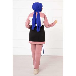 ชุดกีฬา2ชิ้นลายกุหลาบสีฝุ่นประดับชุดกีฬา - Product Image 4