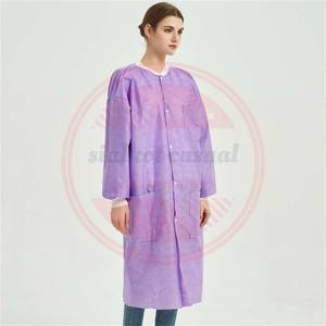 ชุดยาวผ้าใยสังเคราะห์สำหรับใช้ในโรงพยาบาลใช้ได้ทั้งชายและหญิงชุดผ้านอนวูฟเวนคุณภาพพรีเมียมสำหรับแพทย์พยาบาลและผู้ป่วย - Product Image 4
