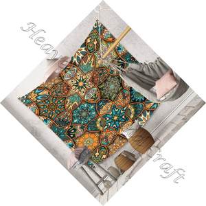 Tapisserie de Mandala faite à la main, carré, 100% coton, tapisserie imprimée Hippie, tapisserie de Mandala - Product Image 1