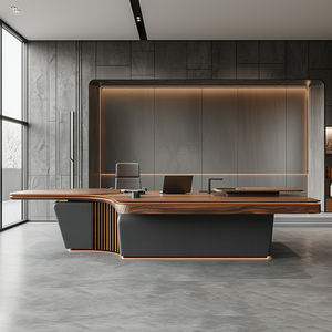 Bureau de direction moderne, grand bureau de PDG, bureau de direction contemporain, design luxueux avec des lignes épurées pour le bureau - Product Image 2