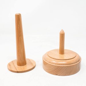 ผู้ถือเส้นด้ายไม้ที่มีกลไกบิดคลาสสิกผู้ถือไม้แฟนซี - Product Image 2