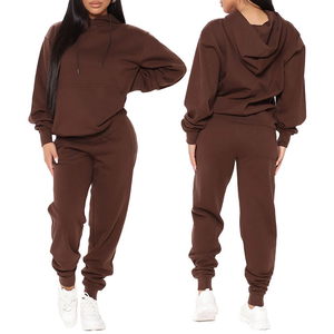 Vente en gros Survêtement brodé Personnalisé Jogger Sweat Ensemble 2 Pièces Pantalon Jogger Survêtement pour Femmes - Product Image 3