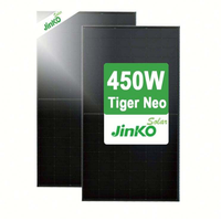 Offre Spéciale – Panneau Solaire Entièrement Noir 450W Tiger Neo N-Type 108 Cellules, Module à Cadre Entièrement Noir pour Système Solaire Résidentiel sur Toit