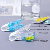 Dissolvant portable de prise de pilules avec boîte à médicaments Gadgets ménagers comprimés pilules blister ouvre-boîte outil d'assistance distributeur de pilules