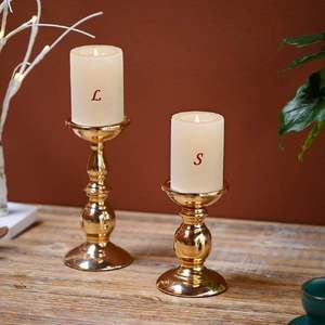 Wholesale Best Quality Brass Golden <b>Taper</b> Candleholders Metal <b>Candle</b> Stand Set for Home Decoration for Christmas Manufacturer - Product Image 2