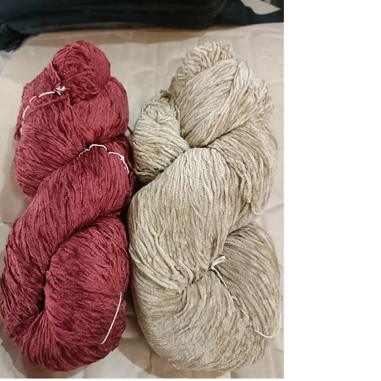 100% cotton chenille yarns available in dyed and natural colors ideal for embroidery artists and yarn stores for resale