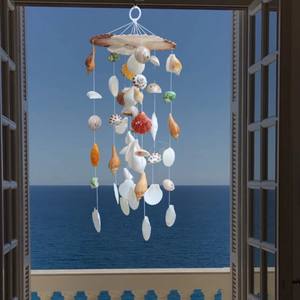 Campana de Viento de Conchas Más Vendida para Jardín y Balcón, Campana de Viento Decorativa de Conchas, Pedidos al por Mayor Disponibles - Product Image 1