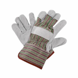 Gants de gréement en cuir de vachette canadien en cuir fendu Gants de jardinage robustes Protection du travail Renforcement Sécurité des mains de qualité industrielle - Product Image 3