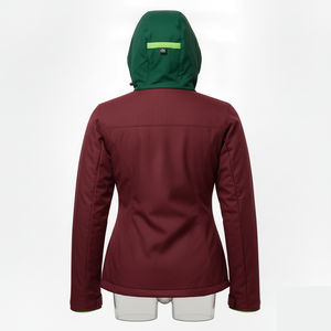 Veste coupe-vent à capuche pour femme en gros, veste d'hiver, polaire, coupe-vent, respirante, nylon/polyester, logo frontal, fermeture éclair, vente chaude - Product Image 2