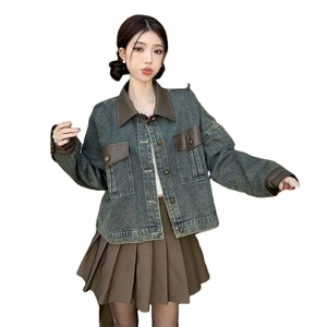 Willshela แจ็กเก็ตกระดุมแถวเดียวผ้ายีนส์สีน้ำเงินมีกระเป๋าแฟชั่นสำหรับผู้หญิงชุดวินเทจคอปกแขนยาวสุดชิคสำหรับผู้หญิง - Product Image 5