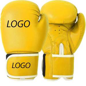 100% gants de boxe en cuir originaux gants de boxe d'entraînement en cuir uni personnalisés - Product Image 1