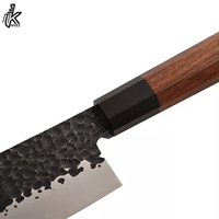 Ensemble de couteaux de cuisine faits à la main gravés sur mesure, 6 pièces, lame en acier Damas, couteau à éplucher en acier au carbone, pour cadeau de table