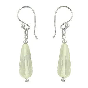 Boucles d'oreilles en argent 925 en forme de larme avec pierre précieuse, boucles d'oreilles pendantes tendance pour femmes - Product Image 3