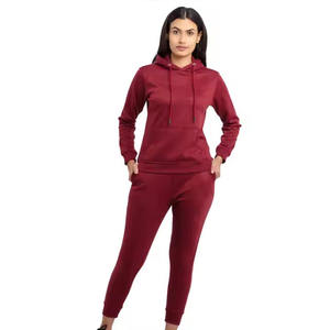 Conjunto Deportivo Casual de Invierno para Mujer, 2 Piezas, Sudadera con Capucha y Bolsillos Lavados, Estilo Vintage, Holgado, para Gimnasio y Aire Libre, Venta al Por Mayor de Fábrica - Product Image 1
