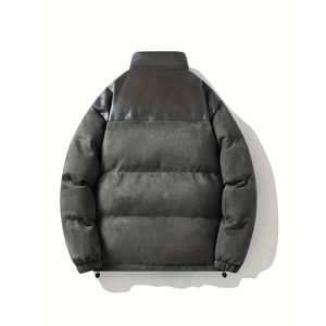 Custom Polyester Winter Puffer <b>Bubble</b> Jacket for Man Wholesale Zipper Pocket <b>Bubble</b> <b>Coat</b> Warm Plus Size Stand Casual Woven Dyed - Product Image 2