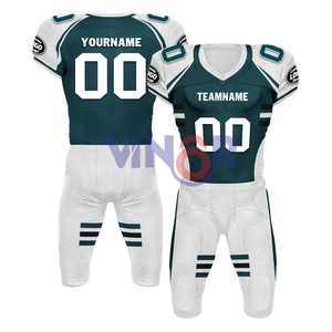 Uniformes de football américain pour hommes, sublimés, de haute qualité, 100 % polyester, respirants, anti-transpiration et antibactériens, vente en gros - Product Image 6