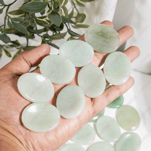 Piedra ovalada de aventurina verde natural pulida para decoración, meditación y bolsillo, ideal para la venta al por mayor. - Product Image 2