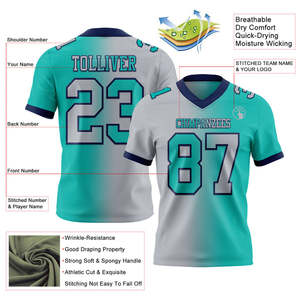 Camiseta de Fútbol Americano de Secado Rápido y Transpirable, 100% Poliéster, para Adultos, Práctica, Escuela, Partido, Club, Equipo, Uniforme Ligero - Product Image 1
