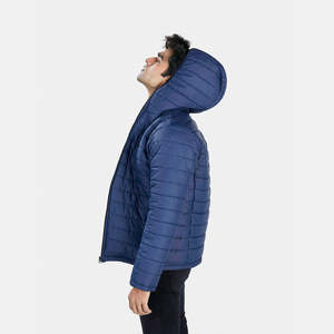 Custom <b>Men's</b> Oversized Jacquard Puffer Jacket Designer Puff-<b>Padded</b> Coat Standing <b>Shirt</b> Featuring OEM Logo Winter Bubble Look - Product Image 4