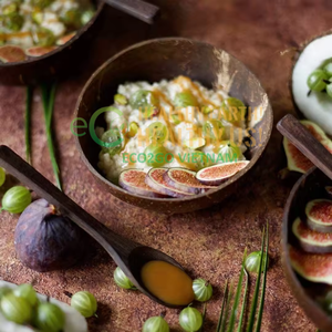 Bol à glace en coque de noix de coco naturelle de 500 ml, artisanal, écologique, avec logo personnalisé, de Eco2go Vietnam - Product Image 4