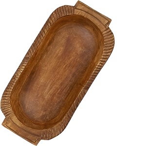 Tazón de masa de madera tallado a mano hecho a mano para velas de cera de soja Tazón de Baguette de fiesta sostenible - Product Image 4