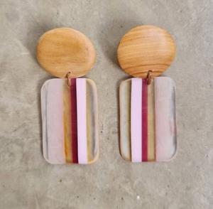 <b>Epoxy</b> <b>Resin</b> Layered Earrings Marble Effect Lightweight Earrings For Party Wedding And Birthday Gifts For Girls At Best <b>Price</b> - Product Image 1