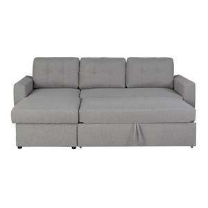Nola Modern 3-Seater Convertible <b>Sofa</b> <b>Bed</b> W/ Storage Chaise Wooden <b>Frame</b> Extendable & Reclining for Living Room - Product Image 5