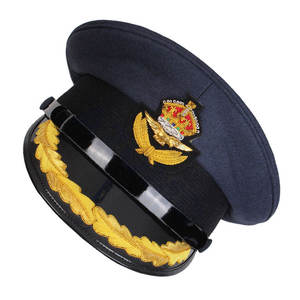 Casquette d'officier brodée de nouvelle conception, chapeaux d'officier faits à la main en laine et polyester, casquettes d'officier - Product Image 5