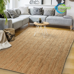 Produits très vendus Tapis fait main Tapis fonctionnel en jute: parfait pour le salon, la cuisine et la chambre à coucher - Product Image 2