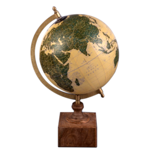 Decoración de globo de metal artesanal de inspiración antigua ideal para interiores de lujo mesas de oficina o esquinas de exhibición artística - Product Image 1