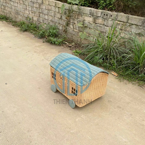 A Wonderful Beautiful Nursery Decorations Roomy Design And Portability Great For Play And Everyday Use <b>Rattan</b> House <b>Basket</b> - Product Image 1