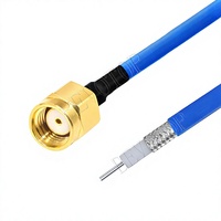 Conector Coaxial RF SMA Macho/Hembra para Soldar a Cable Semi-Rígido RG402, Conector Pigtail SMA 141 50ohm