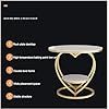 2-Tier Storage, Gold <b>Heart</b>-Shaped Metal Frame, White (<b>Black</b>) - Product Image 4