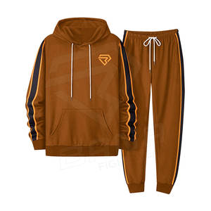 Ropa deportiva informal para exteriores para hombre, transpirable, ligera, ecológica, chándal de 2 piezas, Sudadera con capucha de algodón 100%, jersey de talla grande - Product Image 1