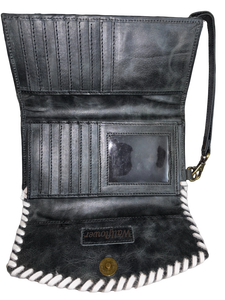 Bestselling <b>RFID</b> <b>Blocking</b> Vintage Style Western Fashion Women's Genuine Leather Wristlet Bifold <b>Wallet</b> Set ZIP Closure Top - Product Image 3