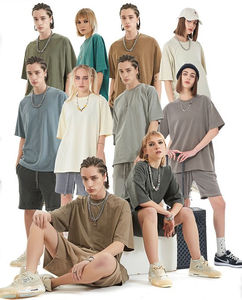 Camiseta Unisex Oversize Y2K de Algodón 100% Lavado Ácido y Desgastado de 200GSM para Verano al por Mayor con Estampado Puff Personalizado - Product Image 2